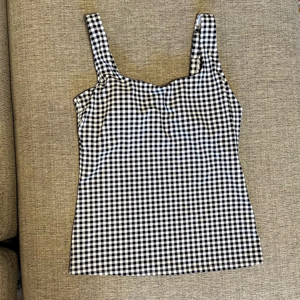 Lands End Square Neck Underwire Tankini Swimsuit